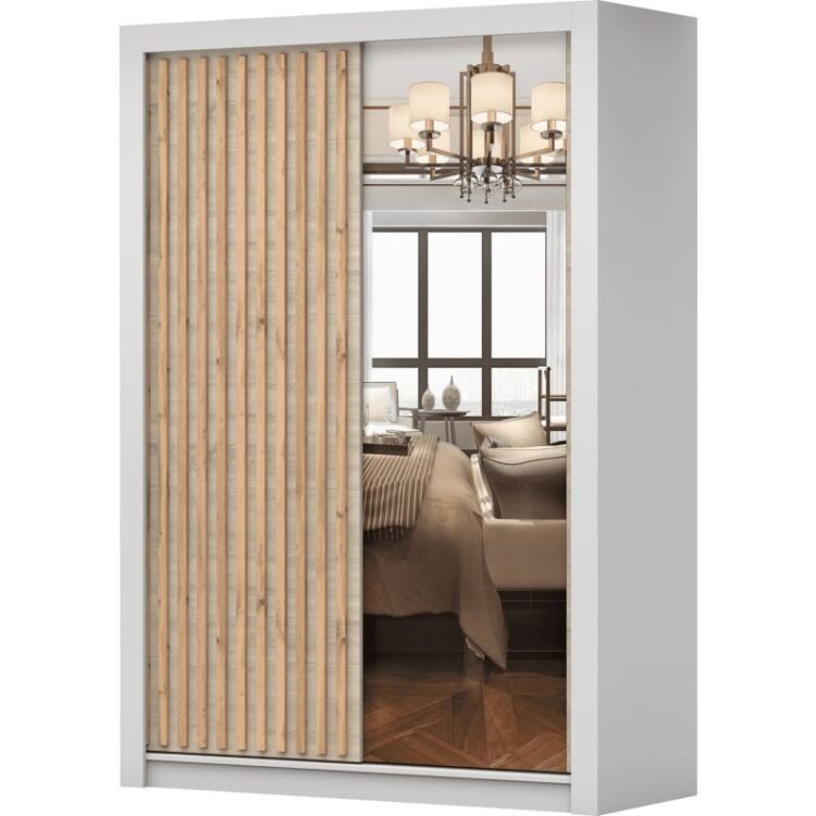 Szafa VEGAS 150 - Biały + Dąb Sonoma