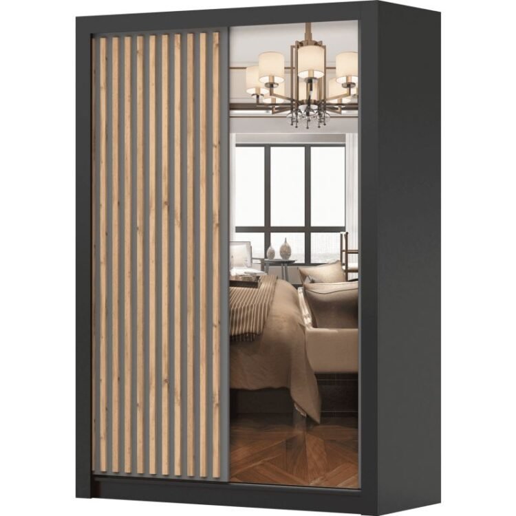 Szafa VEGAS 150 - Czarny + Szary