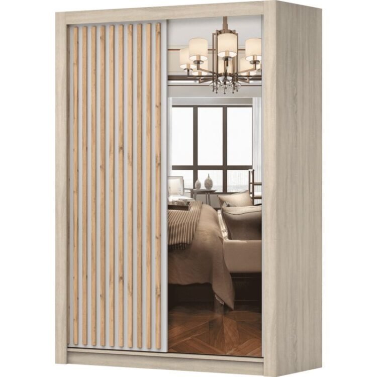 Szafa VEGAS 150 - Dąb Sonoma + Biały