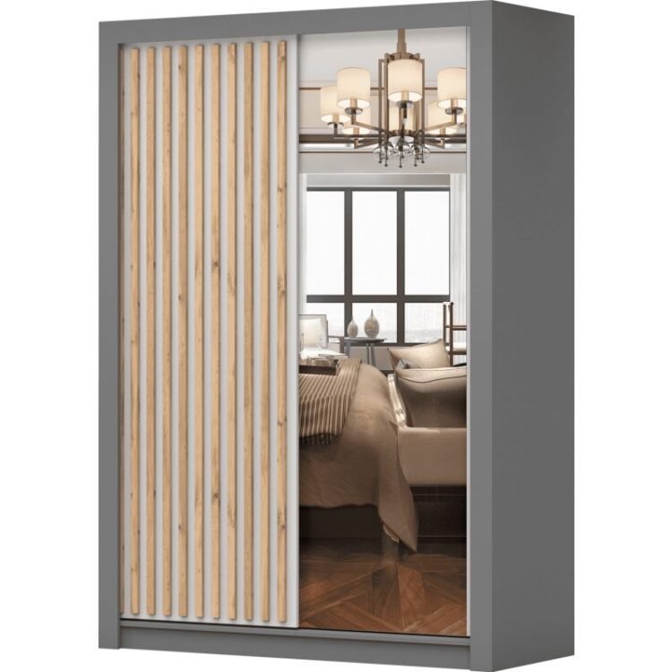 Szafa VEGAS 150 - Szary + Biały