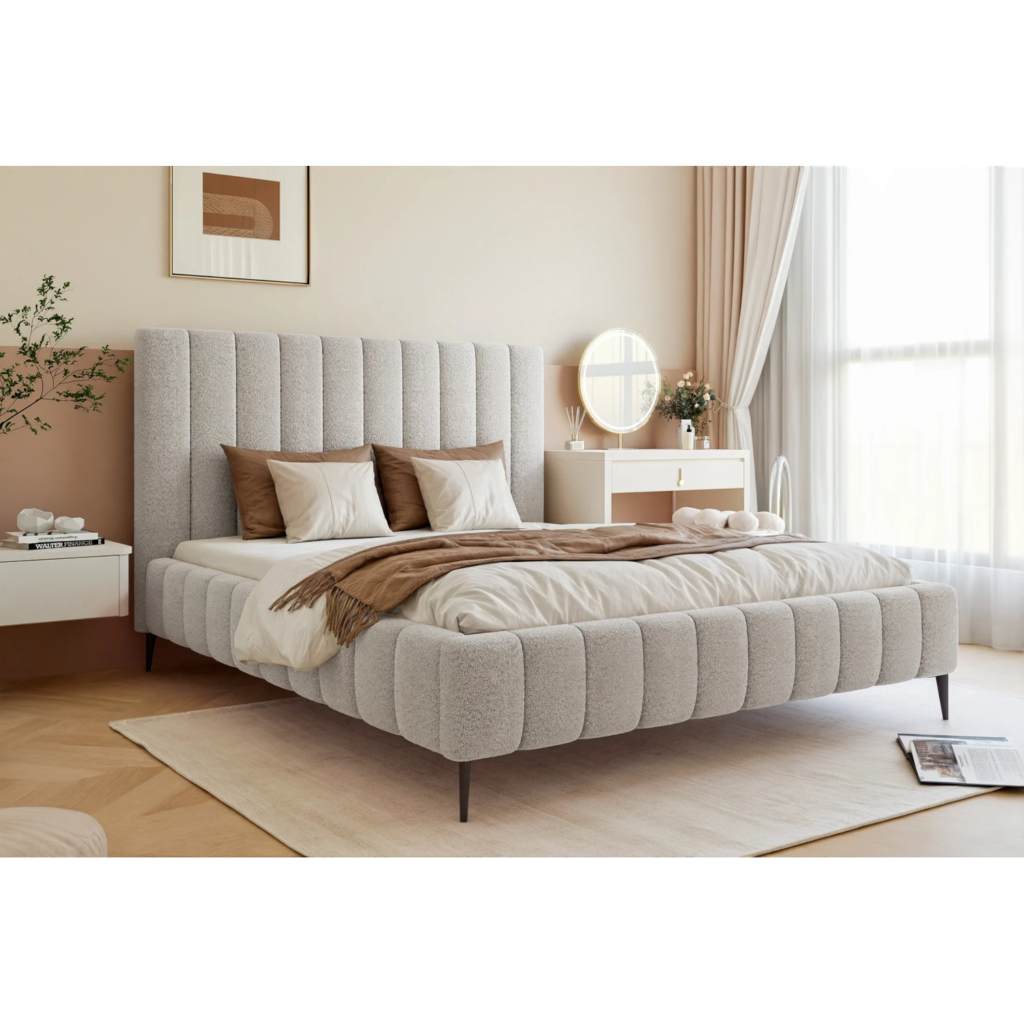 Łóżko tapicerowane PALAZZO Wysokie Nogi
