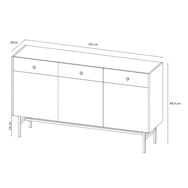 Komoda VALERIS 3D3SZ