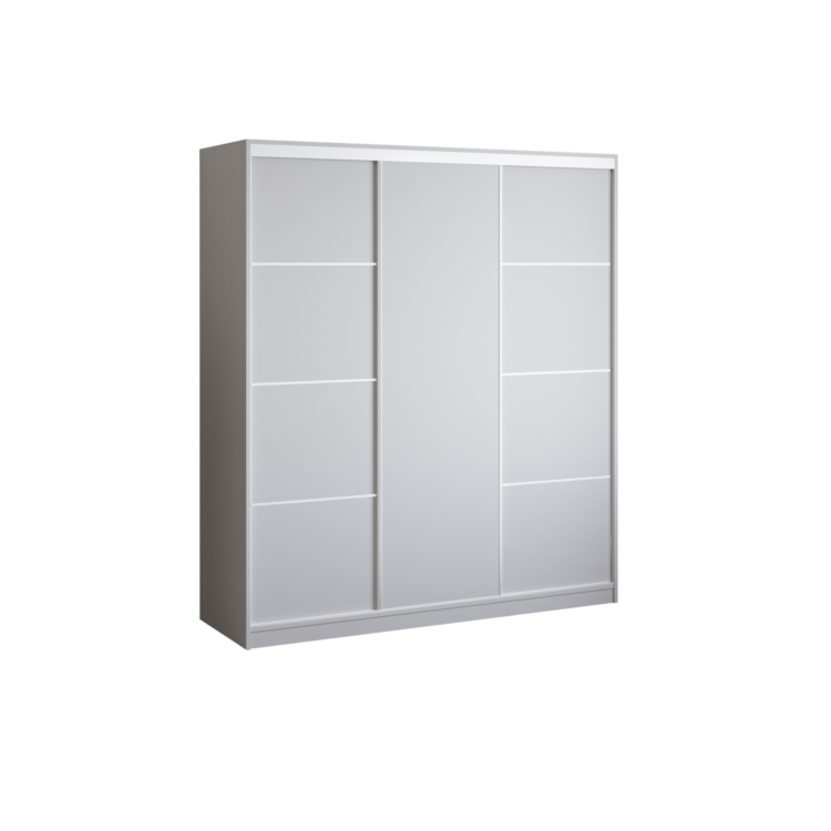 Szafa PRIIMO II 180 - Biały + Biały - bez lustra