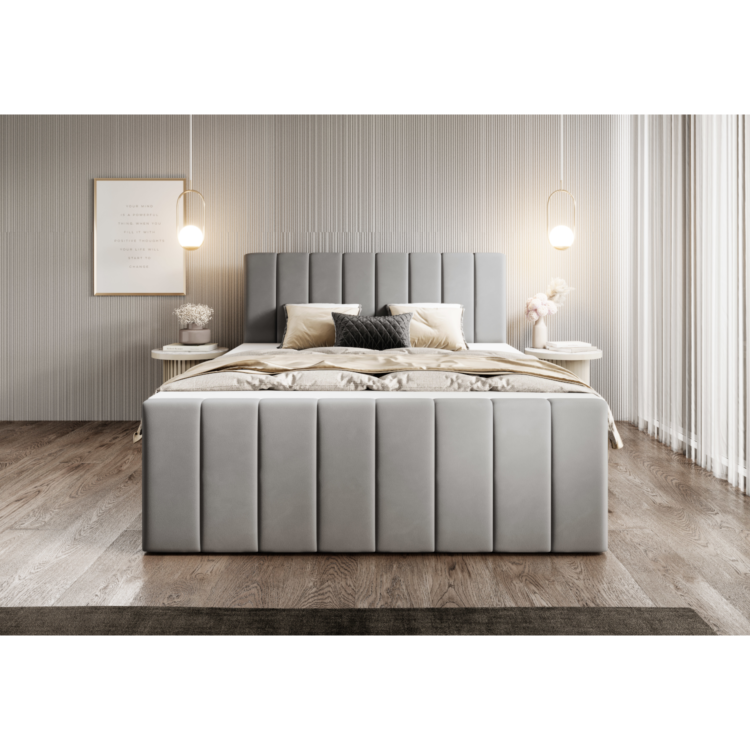 Łóżko Kontynentalne LUSANO z zanóżkiem