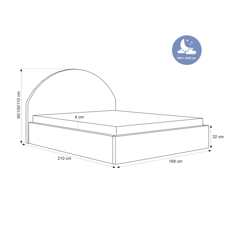 Łóżko Tapicerowane AMARIO 160