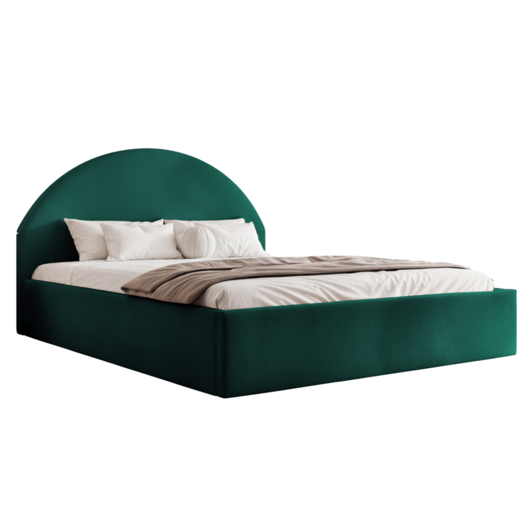 Łóżko Tapicerowane AMARIO - Zielony (Dream velvet 202.31)