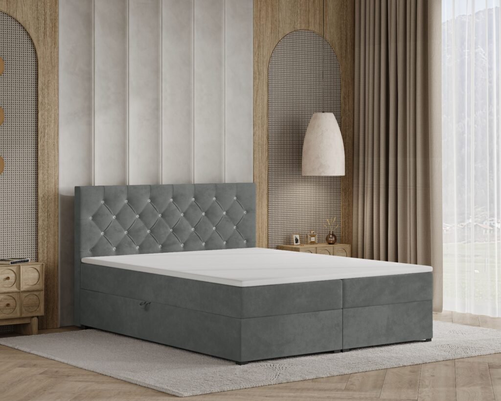 Łóżko kontynentalne HIT z pojemnikiem na pościel