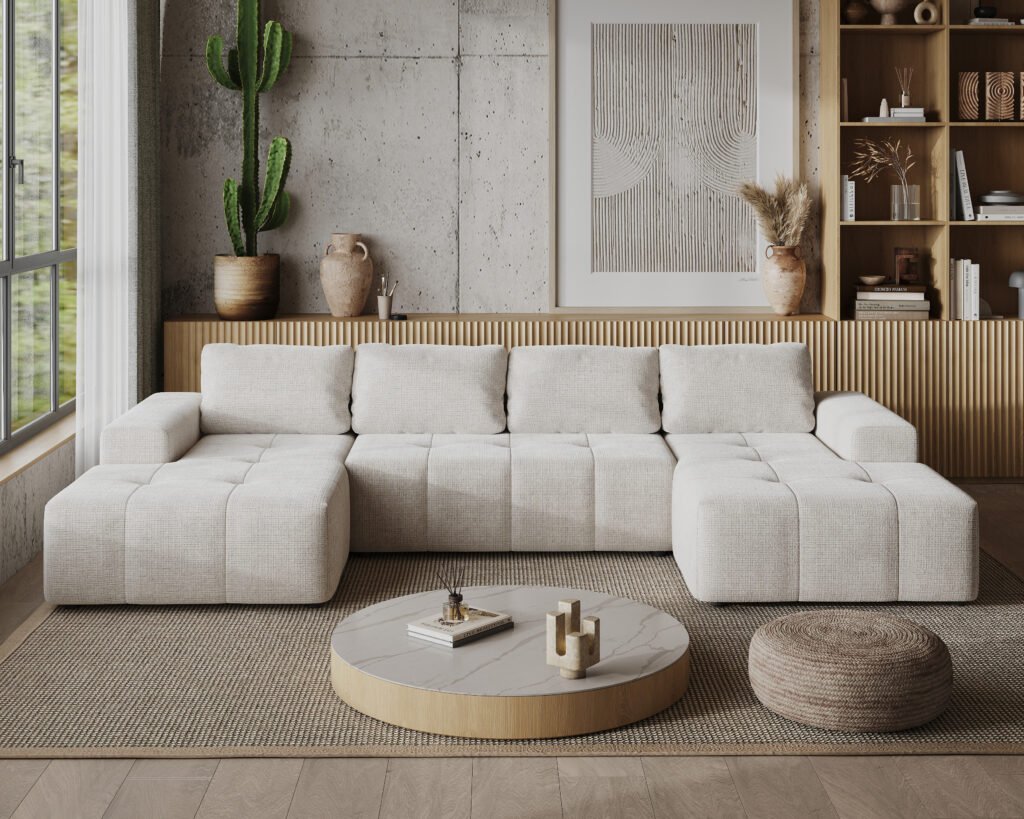 Duży narożnik w kształcie U BERGAMO