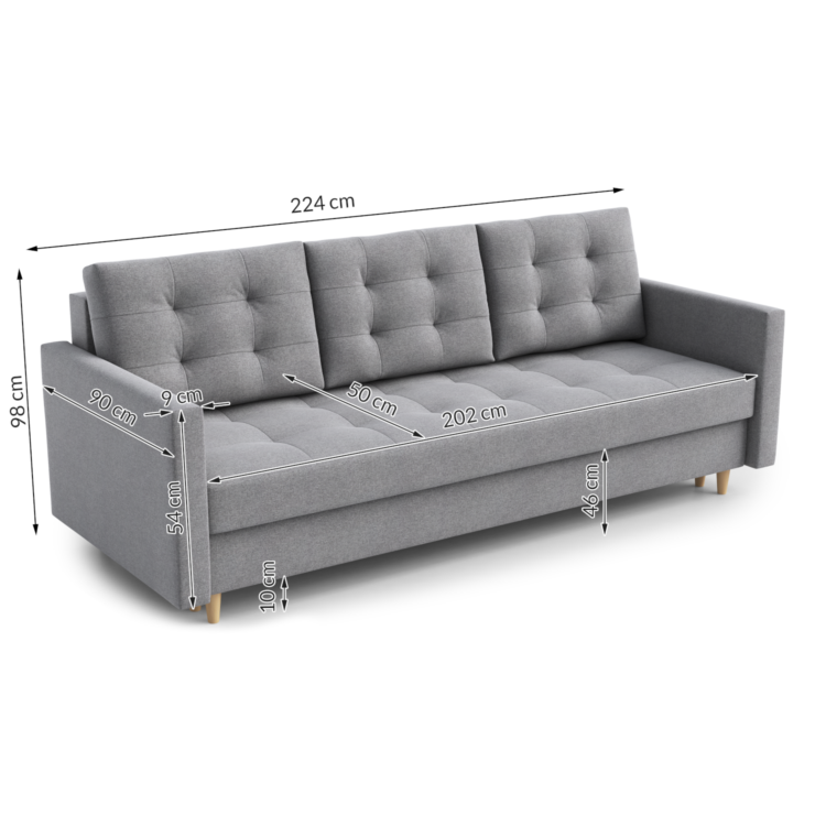 Sofa ARDEN wymiary