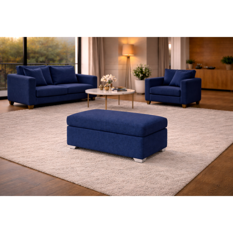 Pufa MODEL 1 60x40 - Granatowy (Kronos 09)