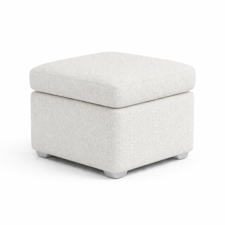 Pufa MODEL 1 I 40x40 - Śmietankowy (Isabel 101)